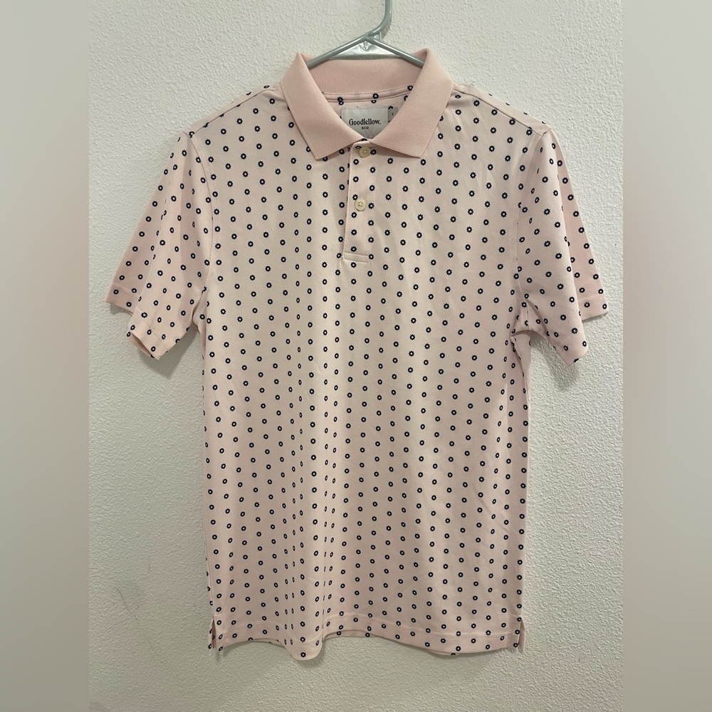 Goodfellow & Co Men's Light Pink Polka Dot Polo